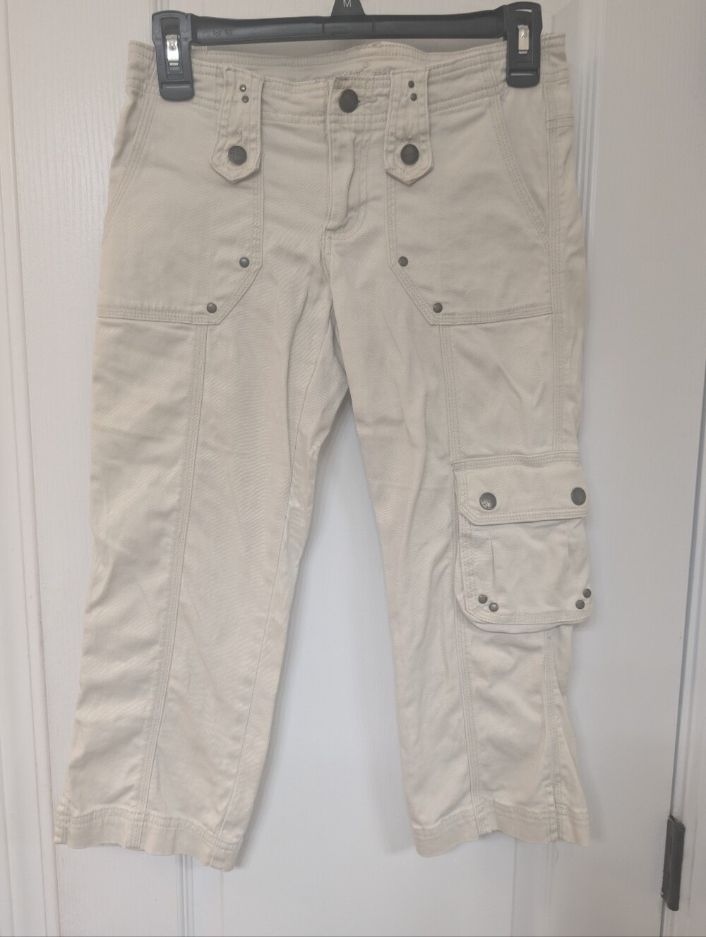 Revolt Jeans Beige Cargo Capri Pants
